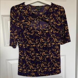 BOLD elements Keyhole Purple Blouse Sz Medium
